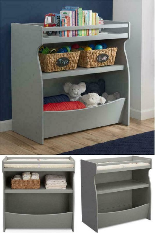 delta gray changing table